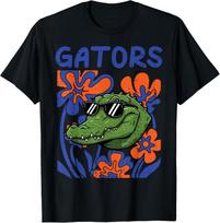 Gator Floral Aligator Men Women T-Shirt 4XL