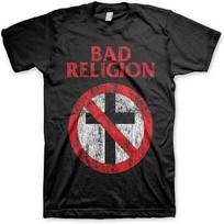 Bad Religion vyriški marškinėliai su nusidėvėjusiu kryžiumi Black _ Oficialiai licencijuota produkcija XXXL juoda