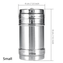 Stainless Steel Seasoning Jar Salt Sugar Shaker With Rotating Cover Condiment Spices Pepper Powder Bottle Container Kitchen Tool