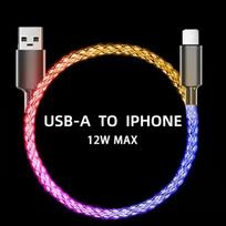 RGB Illuminated Data Cable, 100W Fast Charging with Cool Breathing Light Effect, USB Mobile Phone Charging Cable Type A