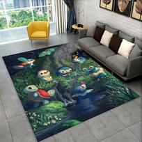 Cute Pokemon PIkachu Cartoon Carpet Rug for Playroom Bedroom Living Room Sofa Home Decor,kid Game Area Rug Non-slip Floor Mat 40x60cm