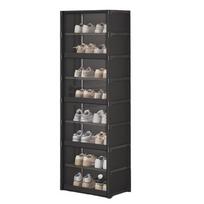 9-Tier Shoe Rack Organizer Holds 18 Pairs Sneaker Rack Organizer with Clear Cover Shoes Cabinet Closed Shelves Shoe Stand Holder