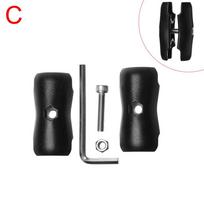 Black Action Camera Accessories Short Long Ball Bases Double Socket Arm Phone Holder for Ram Mount Model 3