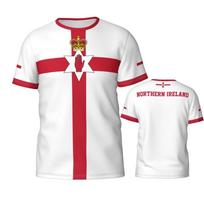 Šiaurės Airijos Vėliava 3D Spausdinimo Marškinėliai Vasaros Nauji Sportiniai Futbolo Marškinėliai Madingi Futbolo Komandos Apvalia Kaklo Vienodų T-shirt S
