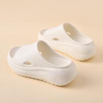 Women's Height-Increasing Non-Slip Wedge Thong Sandals - Breathable, Versatile, Fashionable & Comfortable. 37-38 kreminė
