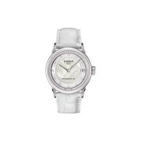 Tissot prabangios serijos automatinis mechaninis laikrodis 50m atsparumas vandeniui 33mm sidabrinis ciferblatas nerūdijančio plieno korpusas odinis dirželis T086.207.16.116.00 White Dial white