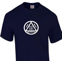 Alcohol Anonymous Spanish Logo T-Shirt Navy Blue White Servicio Unidad Shirt XL