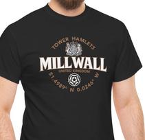 Millwall vintažiniai marškinėliai su herbu | Tower Hamlets futbolo marškinėliai, futbolo gerbėjų apranga XL