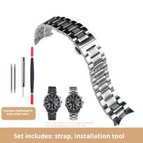 Skirta Casio EDIFICE EFV-540 EFV-500 BEM501 EFS-S510 EFB-650 Užlenkto galo nerūdijančio plieno dirželis Vyriškas vientisas metalinis laikrodžio apyrankė Laikrodžio grandinėlė 22mm