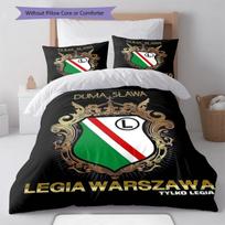 Legia Varšuva plakatas Patalynės komplektas Antklodė Antklodės užvalkalas Pagalvės užvalkalas Namų dekoracija Gimtadienio dovana (1 * antklodės užvalkalas + 2 * pagalvės užvalkalai, be šerdies) 135x200cm