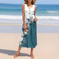 Summer Dresses for Women 2025 Elegant Maxi Dresses, Beach Vacation Clothes, Sundresses, and Casual Spring Styles XL armijos žalia spalva