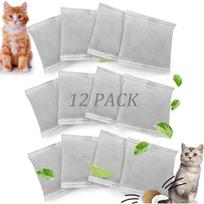 12PCS Universal Cat Litter Box Odor Eliminator, Natural Activated Charcoal Filters Replacement for Hooded Automatic Toilet