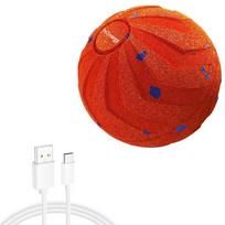 Bite Resistant Smart Dog Ball USB Rechargeable Wear Resistant Automatic Moving Ball Durable with Light Dog Bouncing Ball oranžinė