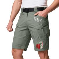 Men’s Lightweight Breathable Quick Dry Cargo Shorts Multiple Pockets Stretch Waist Durable Windproof Casual Style XXL
