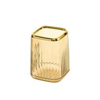 Pen Container Transparent Cosmetic Brush Organizer Durable Multi-functional Pen Holder Anti Fall Brush Storage Cup Home geltona