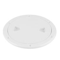 Boat-Ready 6in Deck Plate ABS Non-slip Surface Boat Inspection Hatch Cover White Round Boat Deck Kayak