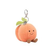 JELLYCAT Interesting Food Double Leaf Peach Keychain Plush Pendant 15cm Height APEACH4BC