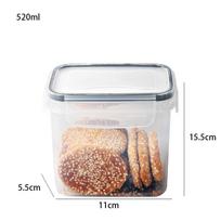 520-2000ml Sealed Jars Transparent Keep Fresh Function Kitchen Storage Container Moisture-proof Food Storage Tank