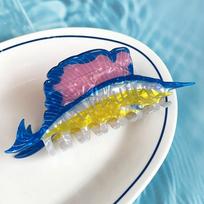 Pvc Ocean Animal Hair Claw Hairpin Fish Grab Clip Sweet Marine Life Fish Hair Clip  Travel Style 3