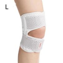 1Pcs Fitness Running Cycling Knee Support Braces Sport Compression Elbow Knee Pad Sleeve For Basketball Volleyball White L Right