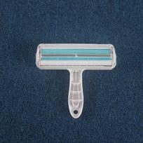 Pet Hair Remover Roller Brush Reusable Sticky Lint Remover for Furniture Clothes and Car Seats with Easy Cleaning Handle One Size mėlyna