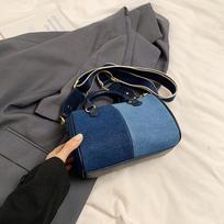 Daugiaspalvės mozaikinės mažos rankinės moterims Džinsinės peties CrossBody krepšiai Atsitiktinės gatvės Bostonas Dizainerių rankinės 20.5x6.5x14cm