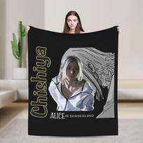 Chishiya Alice in Borderland Blankets Fleece Textile Decor Japan Lightweight Thin Throw Blankets Bed Bedroom Plush Thin Quilt 75x90cm