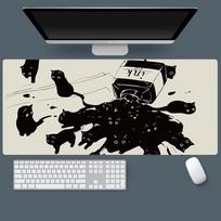 Uniqcasa Gaming Mouse Pad XXL Extended Anime Mouse 80x40cm Large Cute Kawaii Big Computer Mouse Mat Desk with Rubber Base and Stitched Edges for Home