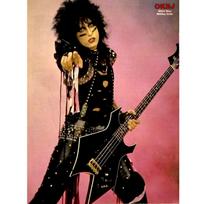 Gobelenas Motley Crue Nikki Sixx vintage 75x100 juoda