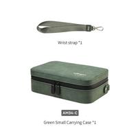 Protective Action Camera Storage Bag Adjustable Dividers Waterproof Carrying Case Shockproof Dustproof for DJI/Insta360/GoPro žalia