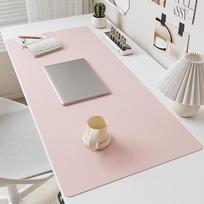 PU Leather Mouse Pads Desk Mat for Office Solid Color Gaming Waterproof Non-slip Computer Pad Keyboard Pads 30x60cm rožinė