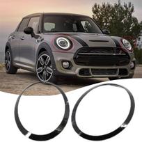 Headlamp Bezel Tail Light Trim Ring Glossy Black for Mini Cooper F55 F56 F57 with Installation Tool