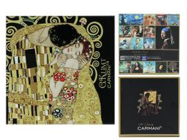 Szklana Podkładka Pod Kubek Gustav Klimt Pocałunek Czarna Stół Jadalnia