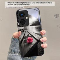 Small pebble flowers For OnePlus Ace 2 3 2V 5 Pro Nord CE 2T 2 3 Lite N20 N30 6 7T 8 8T 9 10 Pro 11R 12R 13R Glass Phone Case OnePlus Ace 2V