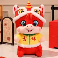 Red New Year Mascot Chinese Style Lucky Pony Toy Traditional Horse Stuffed Doll  Spring Festival S-Style2
