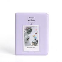 Stamps Instant Camera Photo Album Collection Book Cinema Tickets 3 inch Pictures Storage Case for Fujifilm Instax Mini 12/11/9 violetinė