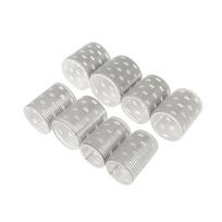 8pcs Extra Large Aluminum Core Black Grey Hair Rollers Set Multiple Size Hook & Loop Jumboo Air Bang Magic Sleep Curl Bar 60mm pilka spalva