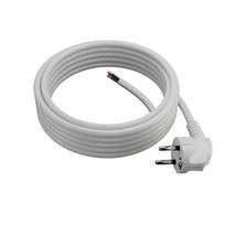 Przewód Zasilający Kabel Z Wtyczką Kątową 5M 3X1,5Mm2 Uni-Schuko Biały