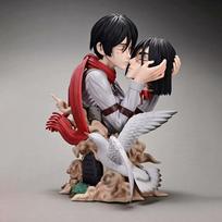 Attack on Titan Mirties bučinys Mikasa Ackerman Laiko Ereną Jaegerį GK PVC Veiksmo figūrėlė Anime figūrėlės Modelis Žaislai Kolekcija Lėlė Dovana