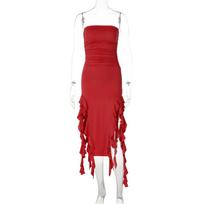 Western-style Women's ClothingSummer New Fashion Sexy Personality Halter Irregular Dress Foreign Trade Wholesale S raudona