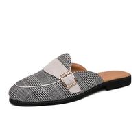 Summer Hot Selling Lightweight Flat Casual Shoes Anti Slip Wear-resistant Men's Loafers Versatile Men's Slippers for Daily Use 37 pilka