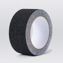 PVC Smėlio Paviršiaus Matinė Neslidi Laiptų Apsauginė Juosta, 80 Akių 2.5cm x 5m juoda