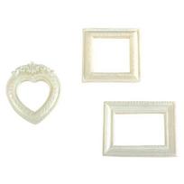 MegaCréa DIY - Mini Resin Frame 4 to 5.5 cm 3 pieces balta