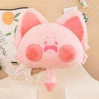 Doll bedside pillow throw pillow Dudu cat plush toy doll sleeping doll sofa cushion doll machine 60cm【0.85kg】 rožinė