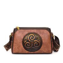 2025 Embossed Retro Crossbody Bag for Middle-Aged & Elderly Women - European & American Fashion black