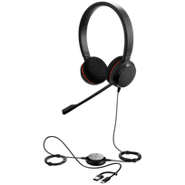 Jabra Evolve 20, Stereo UC, USB C/A adapter