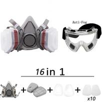 6200 Respirator Half Full Face Dust Gas Mask For Industrial Paint Spray Chemical Organic Vapor With Goggles Filters Protection