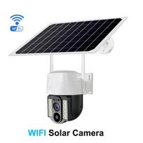 Solar Surveillance Camera: WIFI/4G Smart Video Recorder, 1/2/3 Lens Single/Dual/Triple Screen Surveillance, HD Night Vision CCTV 【Single-Screen】Wifi