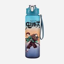 Anime Demon Slayer Printed Water Cup Demon Hunters Large Capacity Outdoor Portable Blue Drinking Bottle for Boy Girl Gift