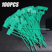 100Pcs New Colorful Cable Ties Self-locking Mesh Wire Nylon Ties Labels Zip Ties for Home Office žalia